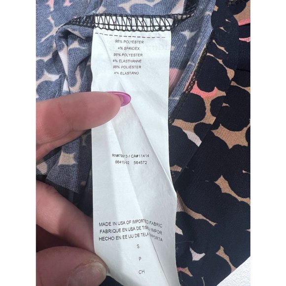 A Pea in the Pod Maternity Womens Black Leopard Print Faux Wrap Dress Size S - Picture 7 of 8